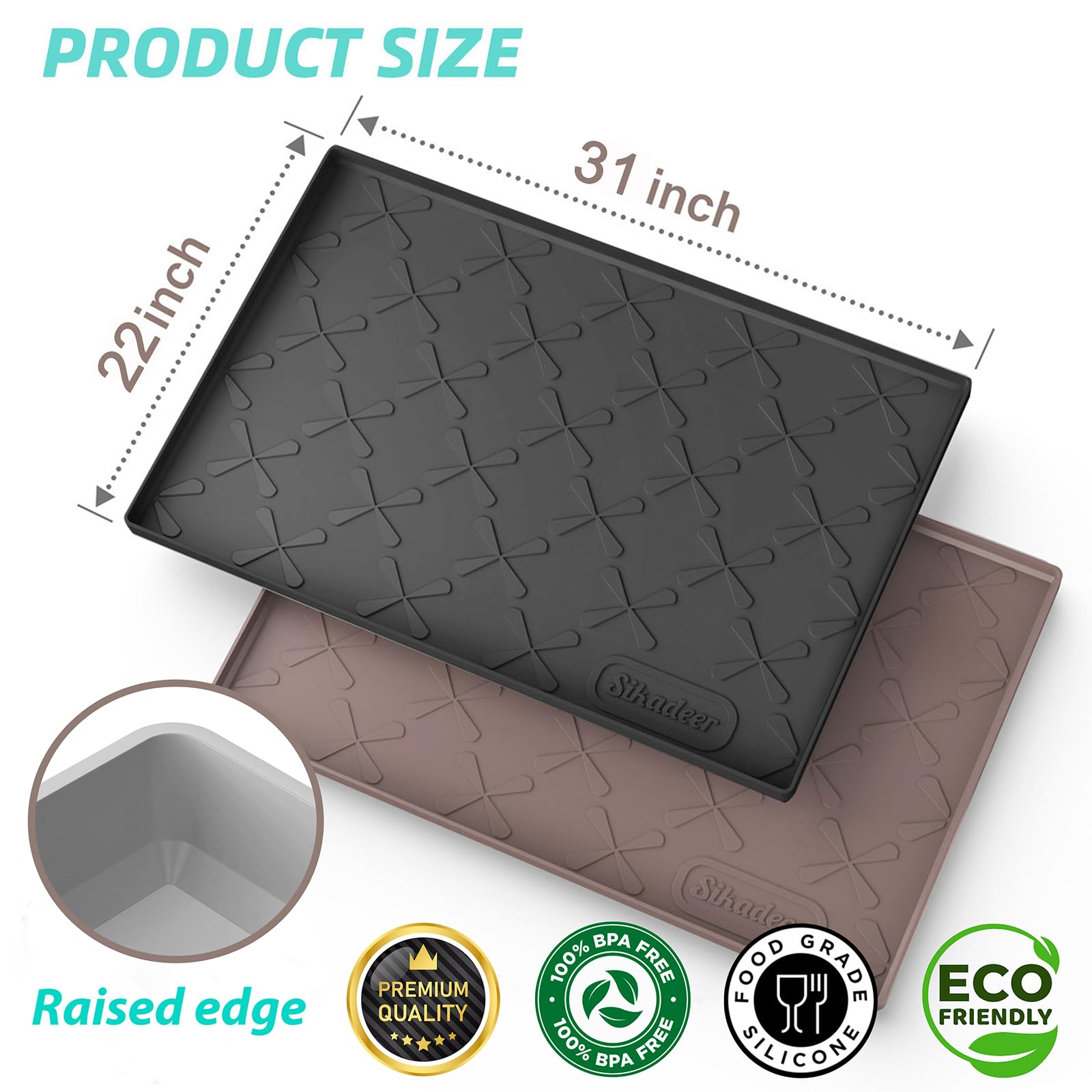 SIKADEER anti-slip texture keeps bottles and tools secure.
