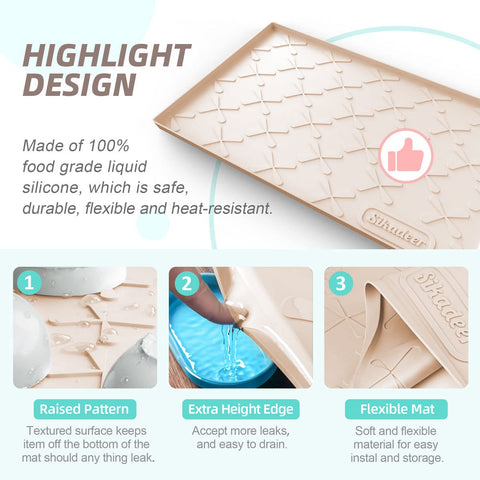 SIKADEER anti-slip texture keeps bottles and tools from sliding.