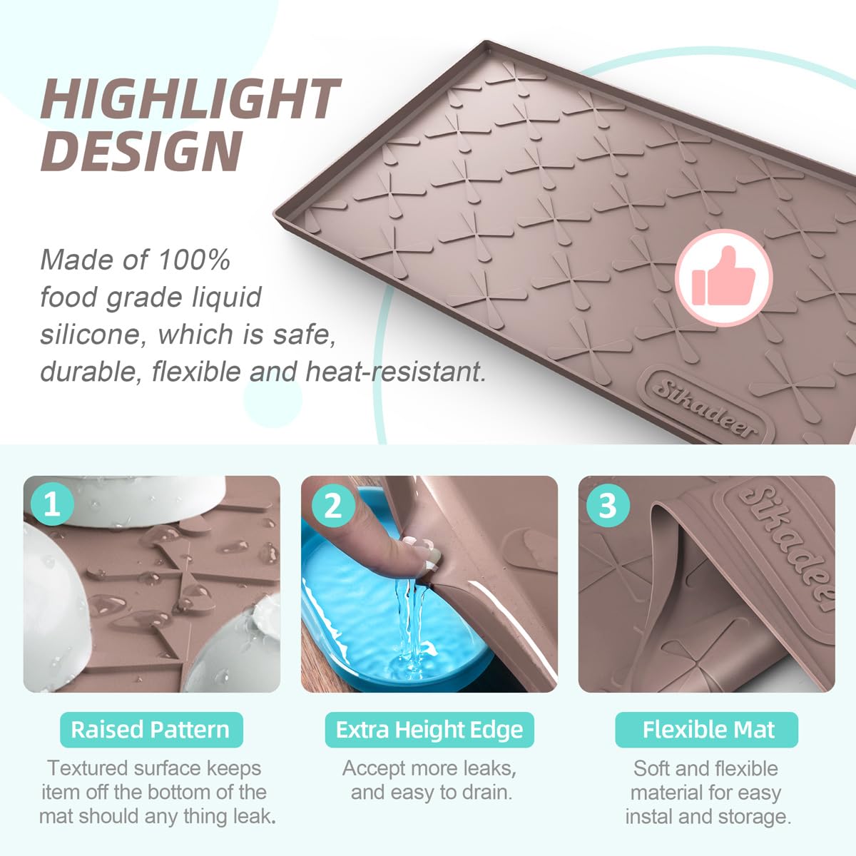 SIKADEER kitchen mat available in 15 sizes for a precise fit