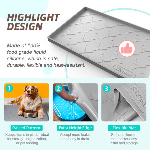 SIKADEER silicone cabinet liner keeps shelves clean and food-safe