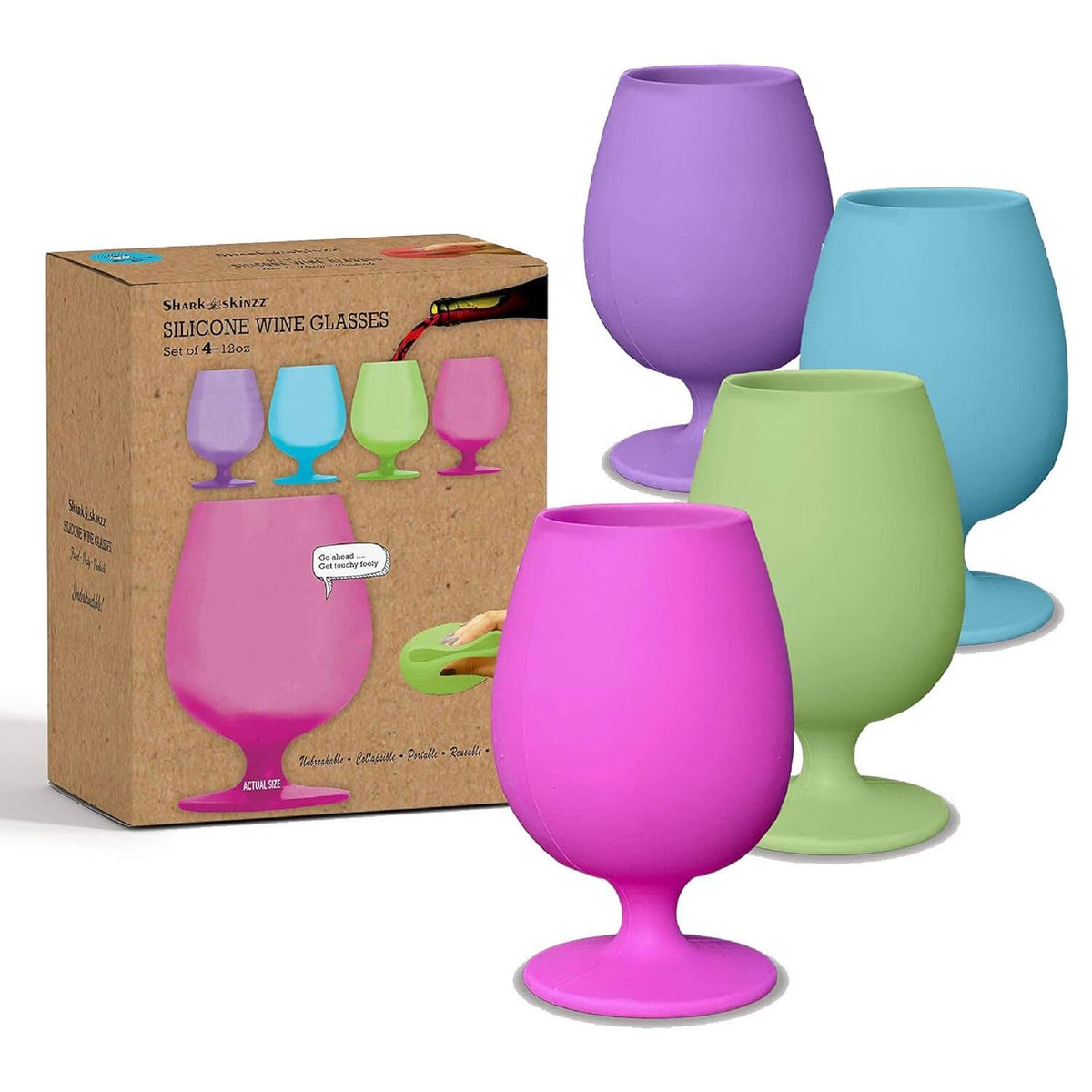 Sili Wraps Bali Collection stemmed wine glass, unbreakable and outdoor ready.