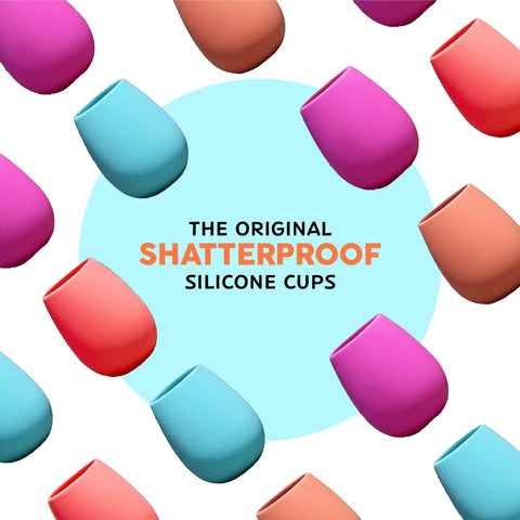 Sili Wraps outdoor-friendly silicone cup with wide base for stability.
