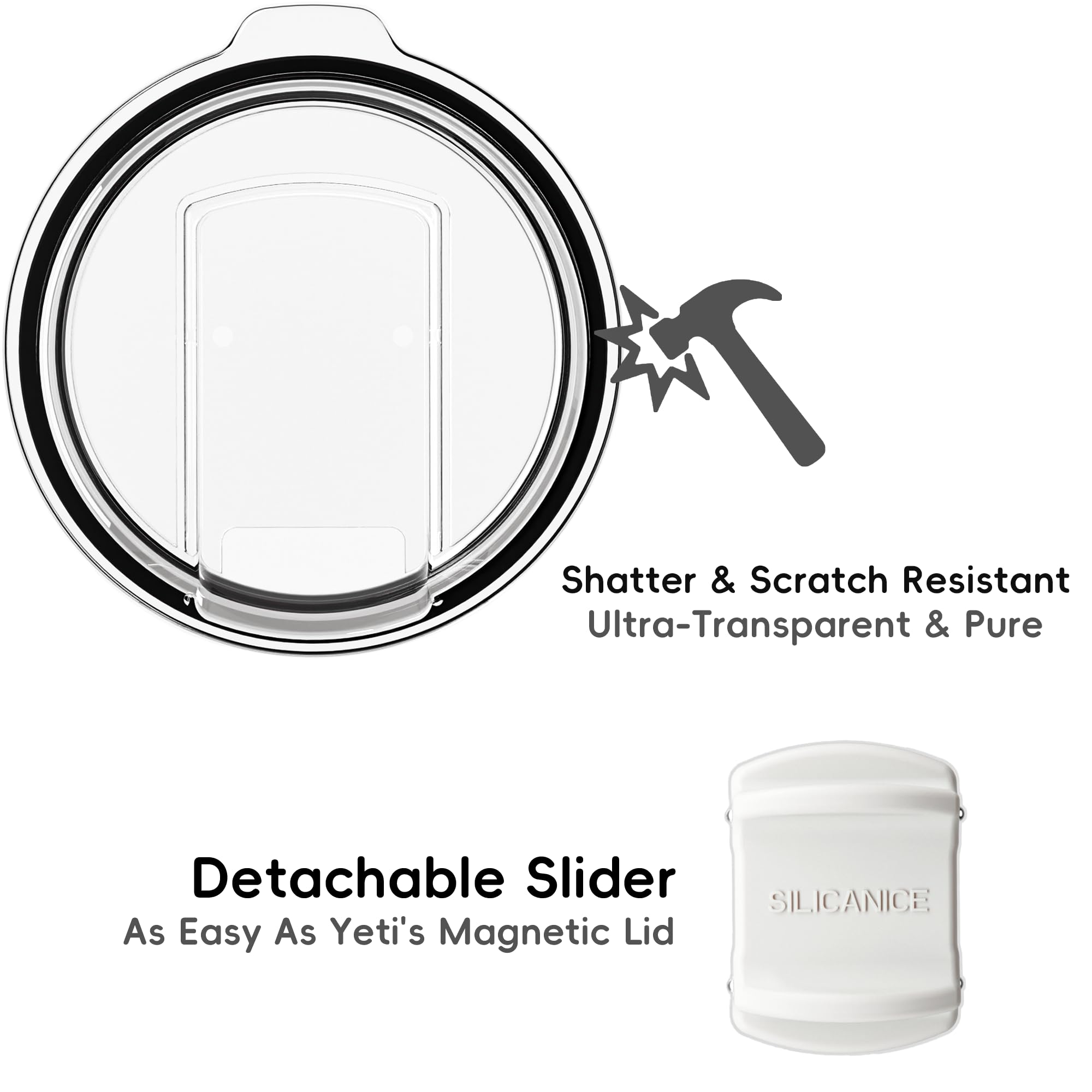 SILICANICE 20oz tumbler fits most car cup holders for on-the-go sipping.