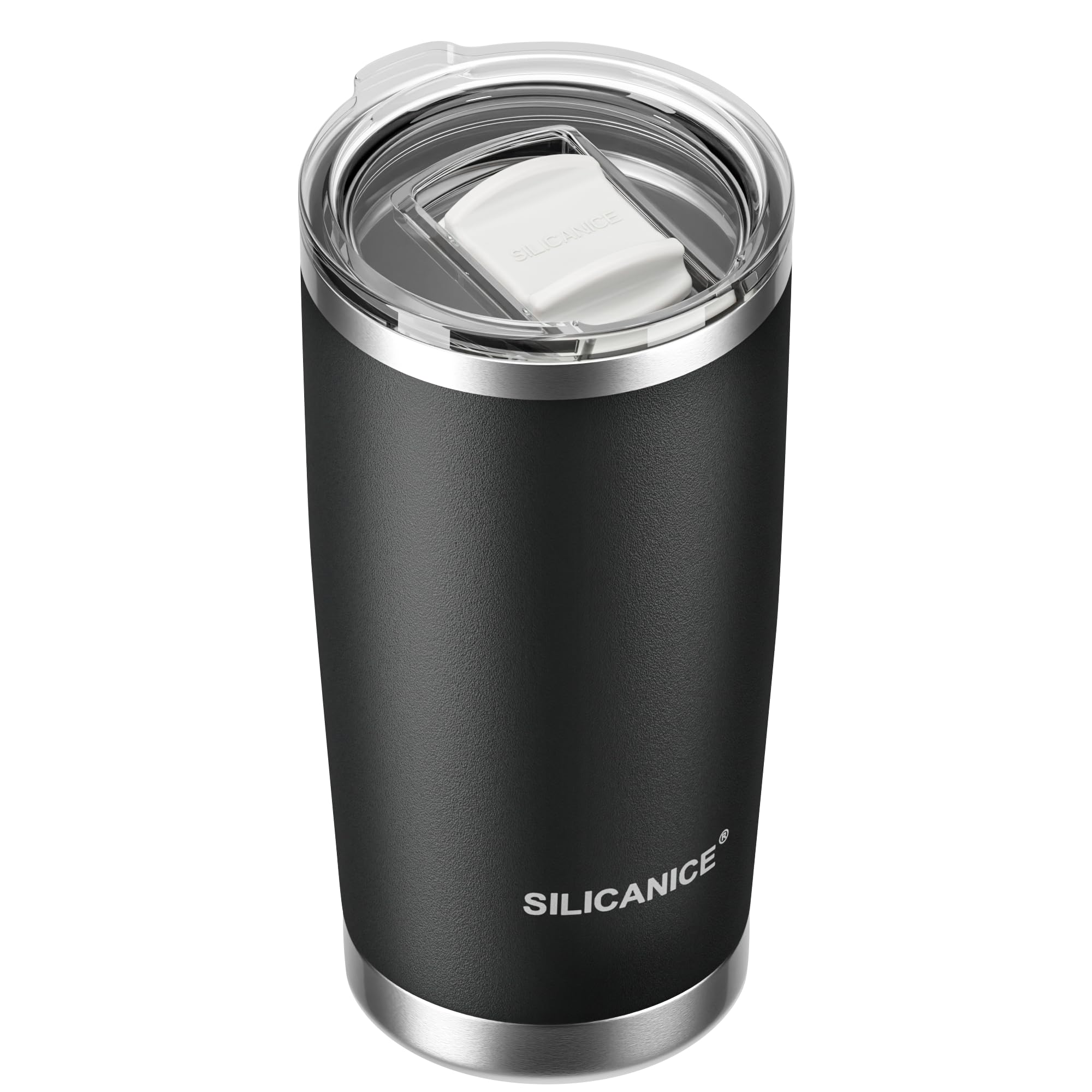 SILICANICE 20oz tumbler with detachable slider lid for easy cleaning.