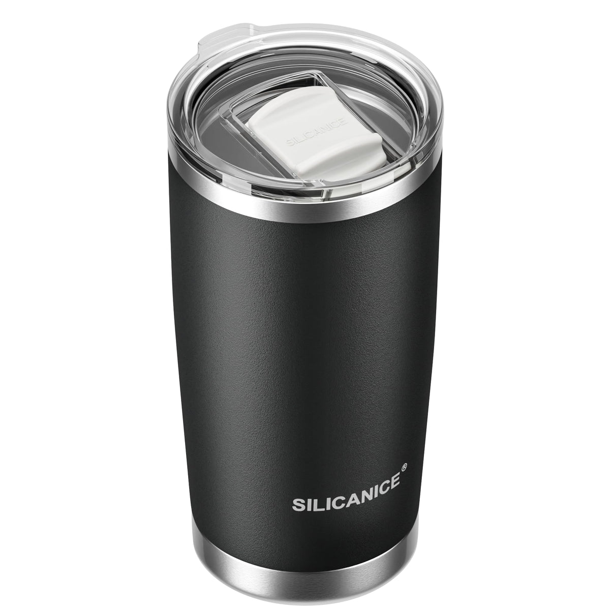 SILICANICE 20oz tumbler with detachable slider lid for easy cleaning.