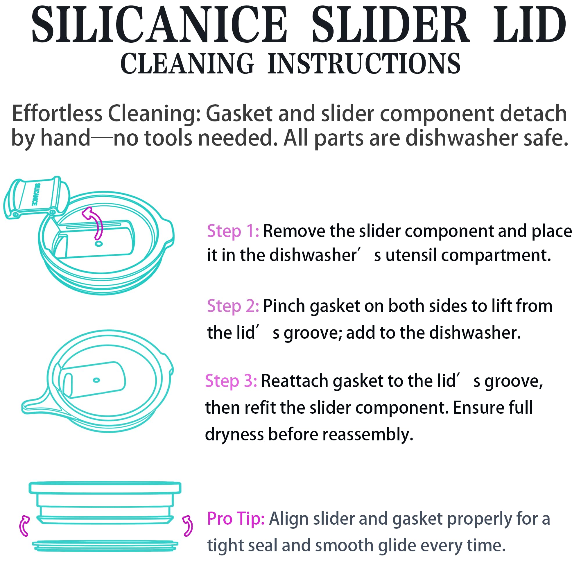 SILICANICE splash-resistant lid minimizes spills during outdoor use.