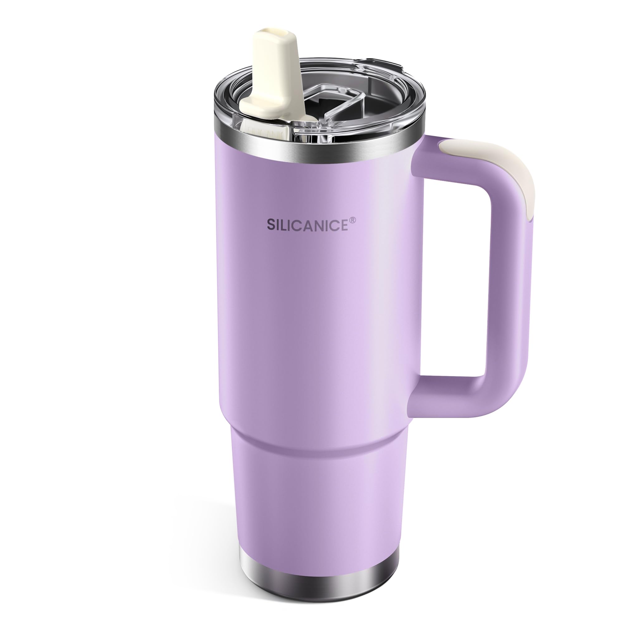 SILICANICE 30 oz tumbler with 360° sip design for versatile drinking on the go.