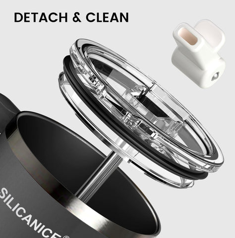 SILICANICE detachable flip straw for one-handed sipping