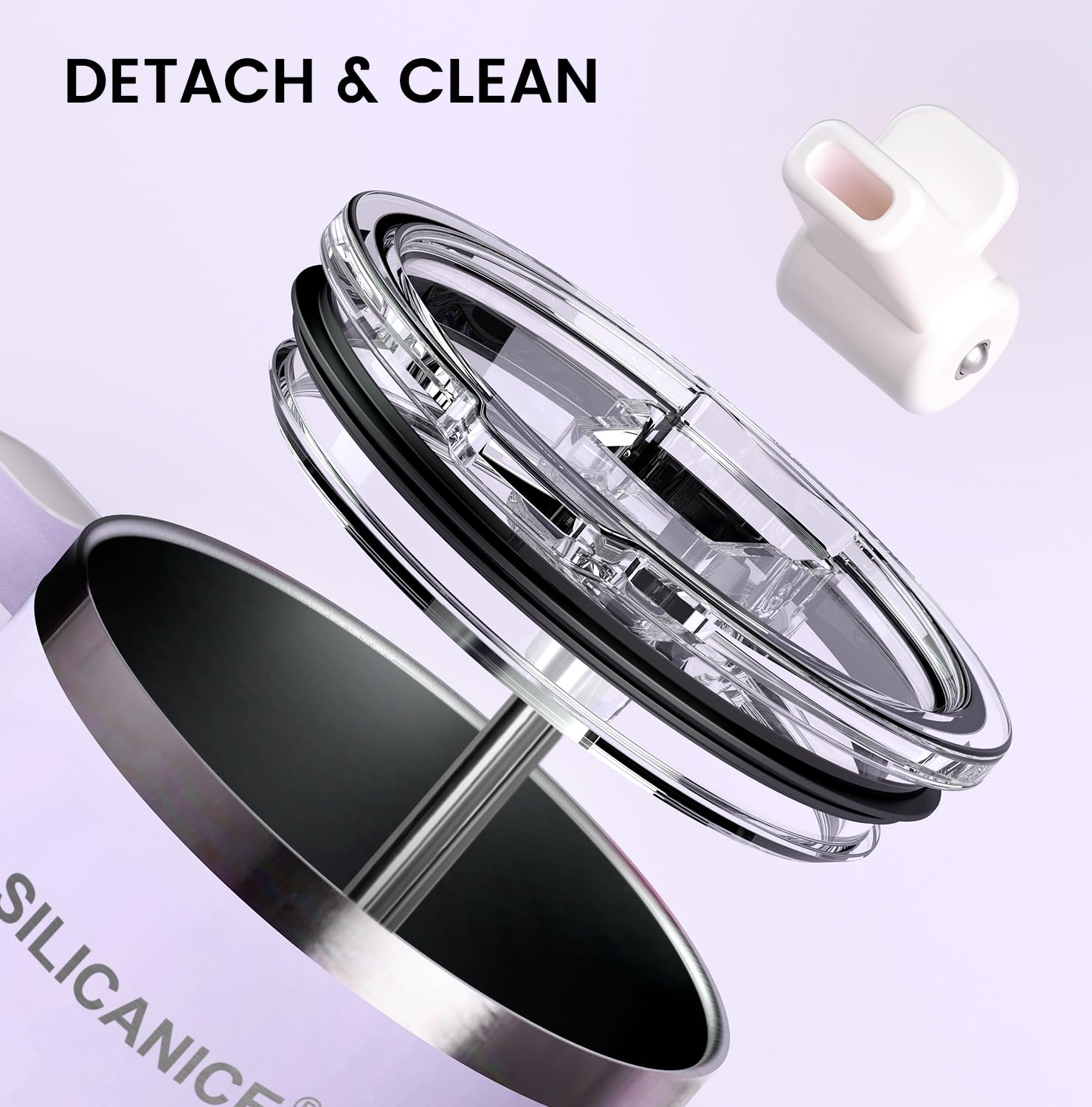 SILICANICE double-wall vacuum insulation keeps beverages hot or cold longer.