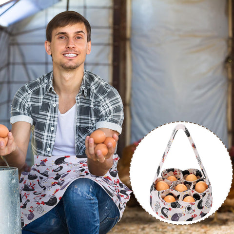 Silicherry apron with hen and rooster design adds rustic charm