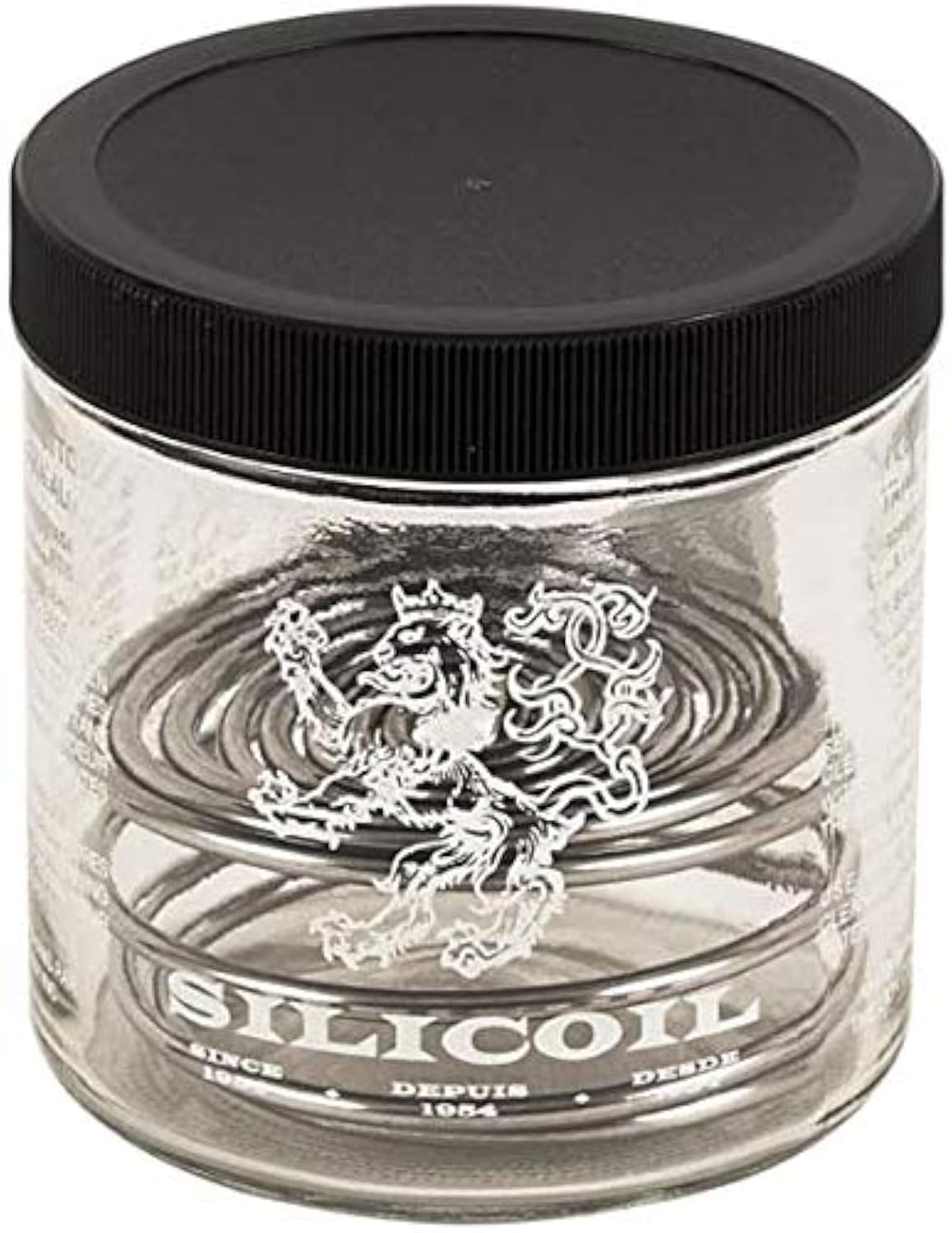 Silicoil Brush Cleaning Tank Jar with spiral coil insert for between-bristle cleaning