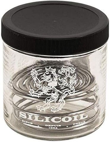 Silicoil Brush Cleaning Tank Jar with spiral coil insert for between-bristle cleaning