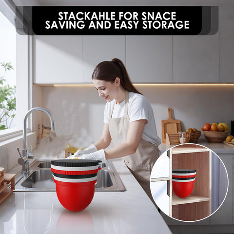 Silicone Bowl Liners for KitchenAid fold flat for compact storage