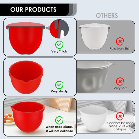 Silicone Bowl Liners for KitchenAid serve as mini bowls for dips and storage
