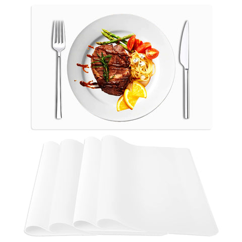 Siliconty placemats set of four with heat-resistant surface protecting the table