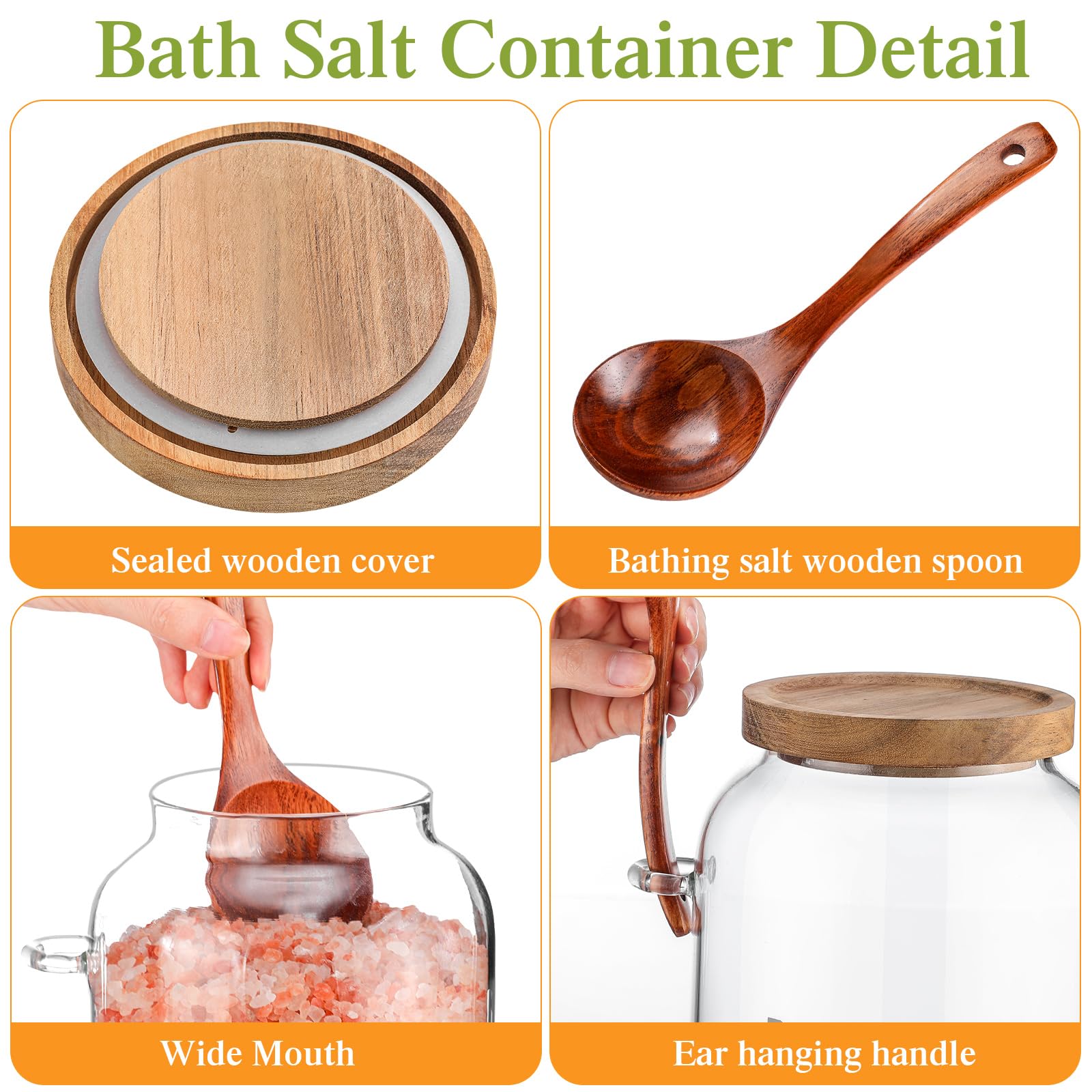 SiliFine airtight seal bath jar keeps contents secure and fresh.
