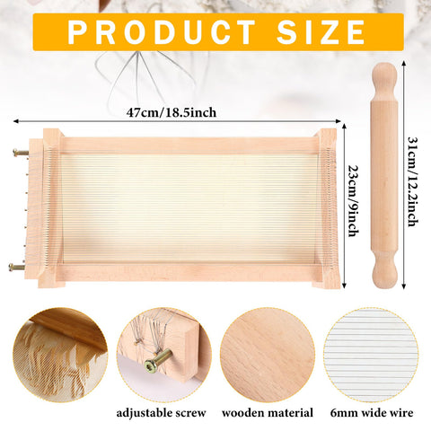 Silifine Chitarra Cutter rolling pin helps roll dough evenly