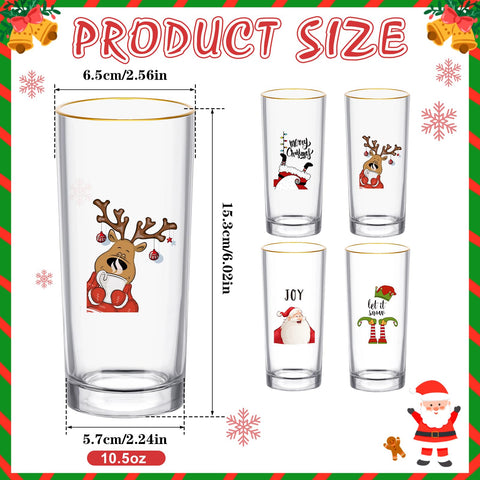 SiliFine highball glass featuring Santa Claus motif for holiday gatherings