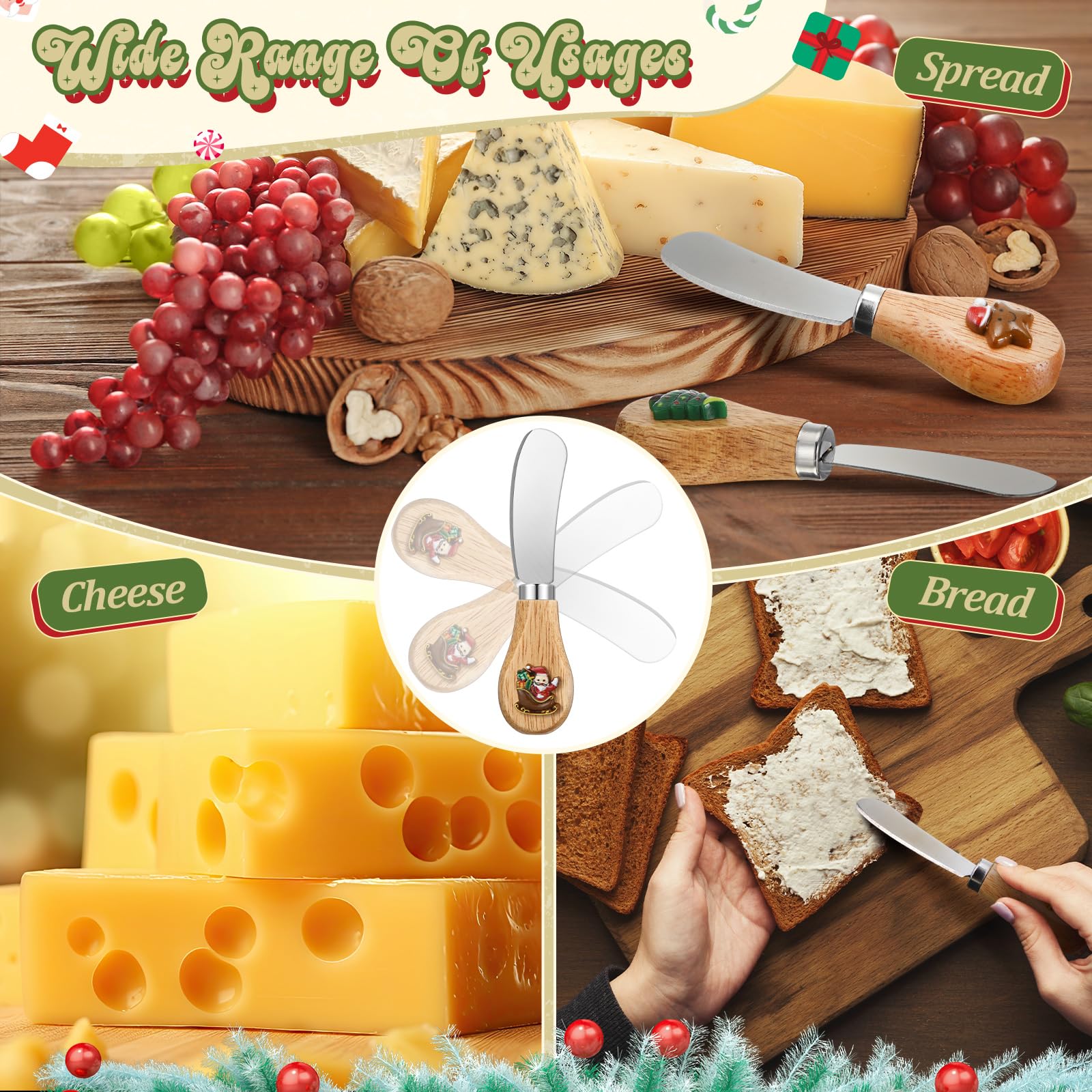 SiliFine easy-grip wooden handles improve control during spreading.