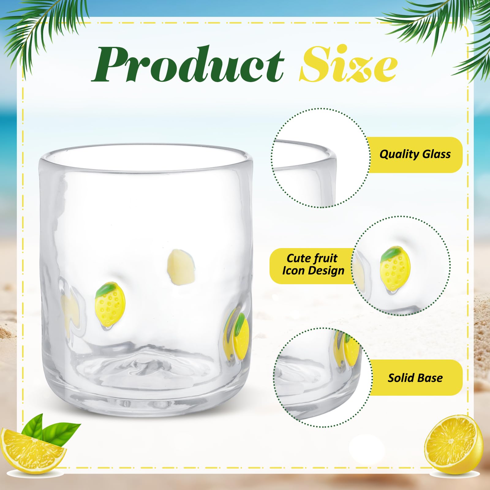 SiliFine fruit icon glasses set for stylish hosting and gifting