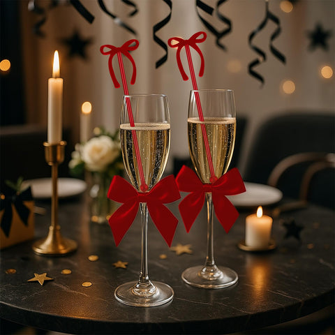 Silifine party bow-stirrers simplify setup for events and gatherings.