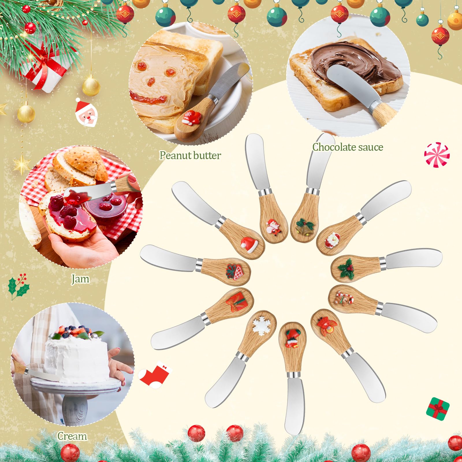 SiliFine resin decorations add snowman and hat accents for holiday charm.