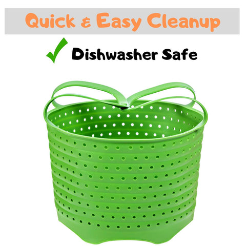Silikong silicone is BPA-free for a safe food steaming option.