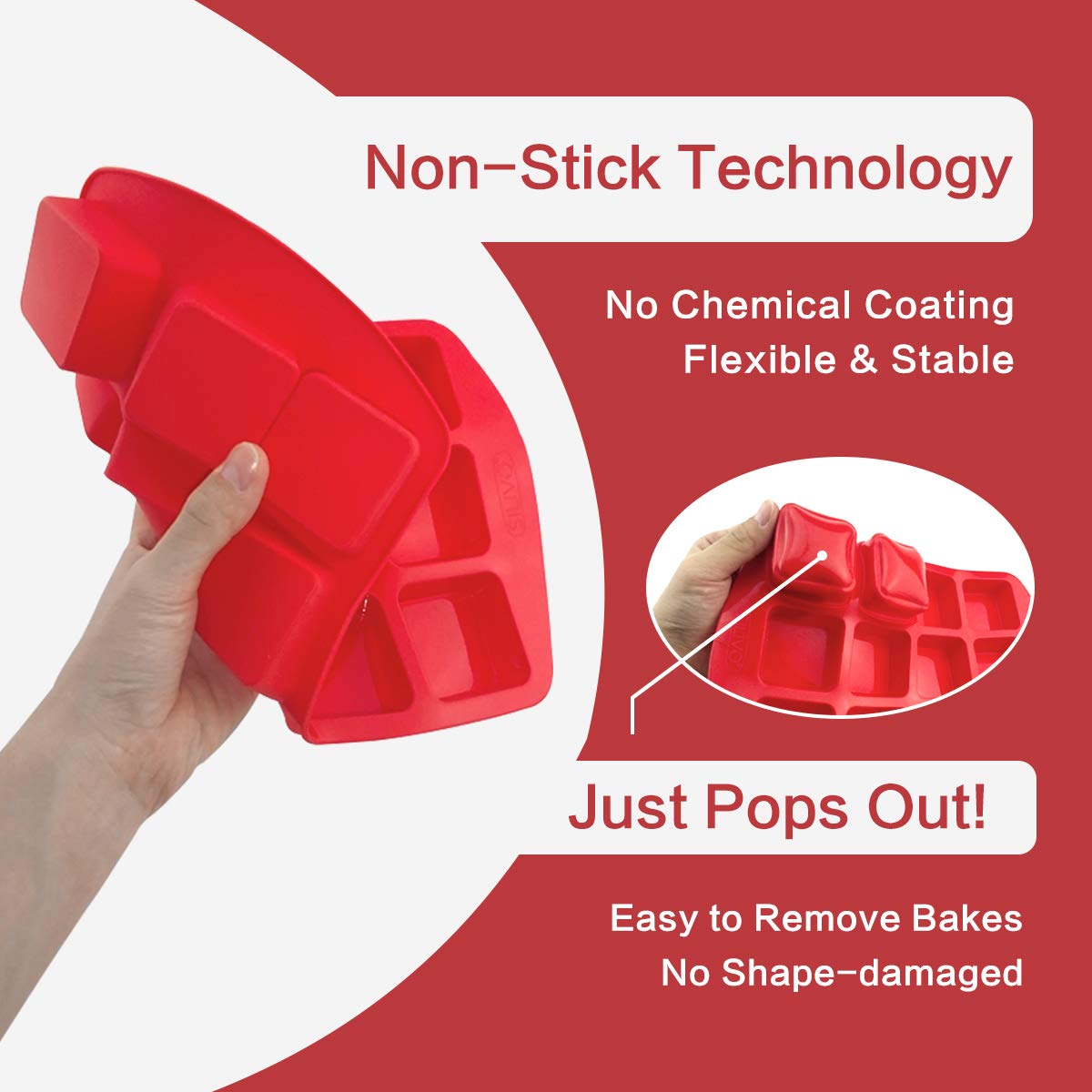 SILIVO 100% food-grade silicone ensures safe, flexible baking for kid-friendly desserts.