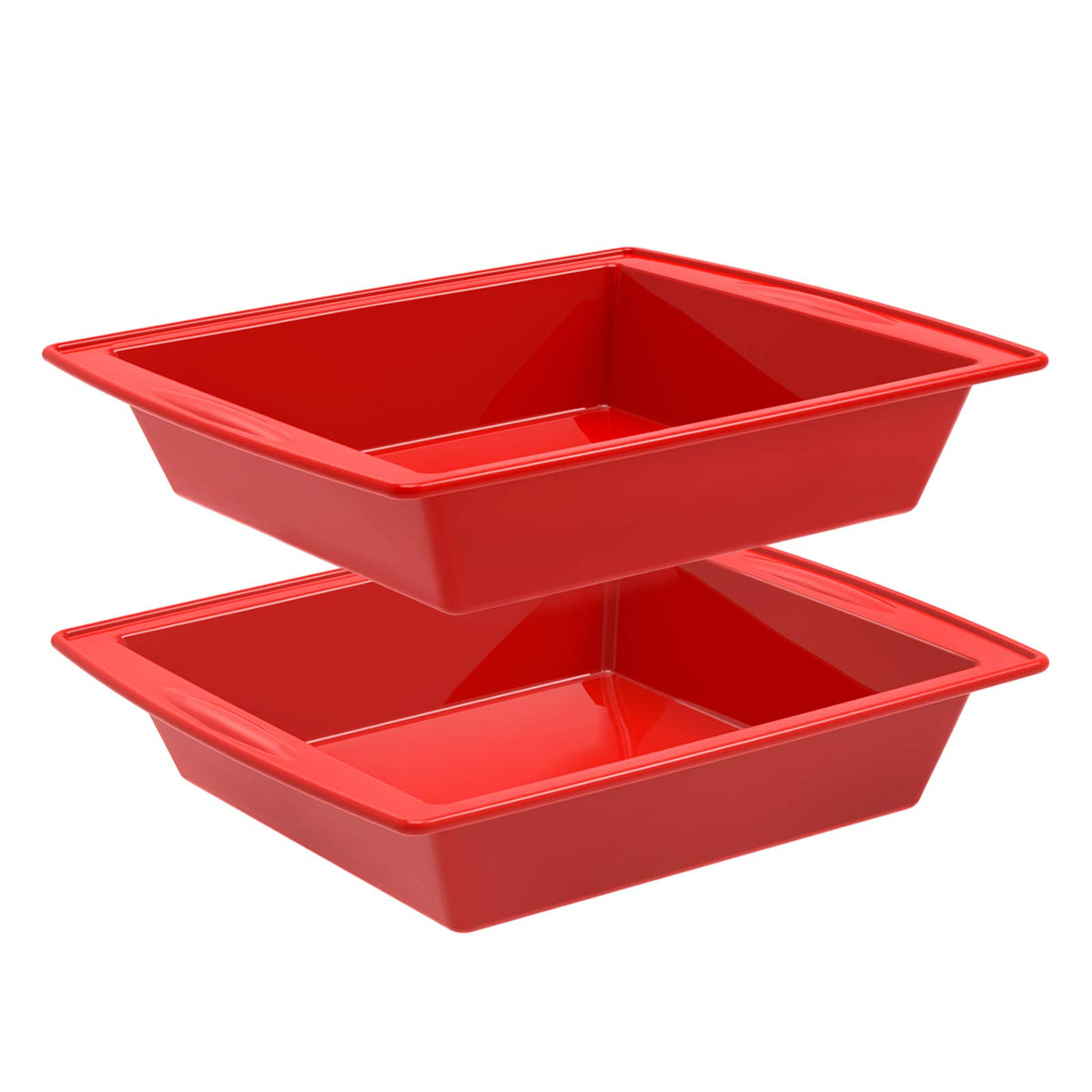 SILIVO 8x8 inch square cake pan for easy release of cakes and brownies.