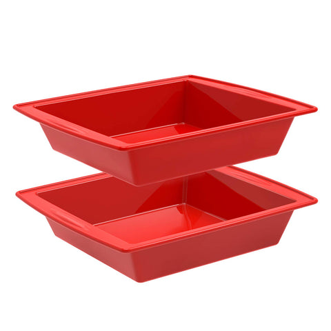 SILIVO 8x8 inch square cake pan for easy release of cakes and brownies.