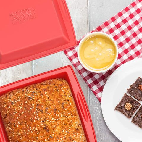SILIVO eco-friendly silicone cake pan ideal for cakes, pastries, and snacks.