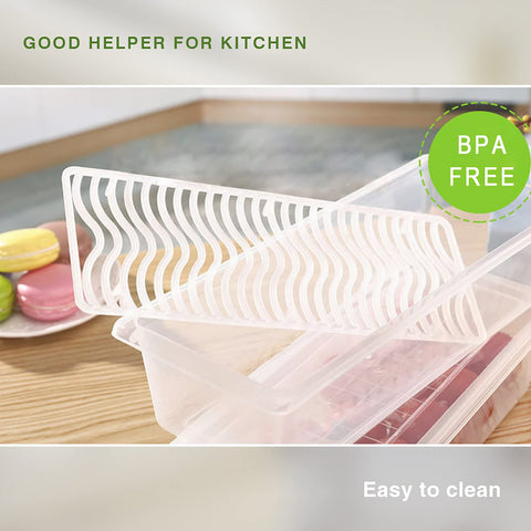 SILIVO three-pack keeps bacon, fruit, and vegetables organized.