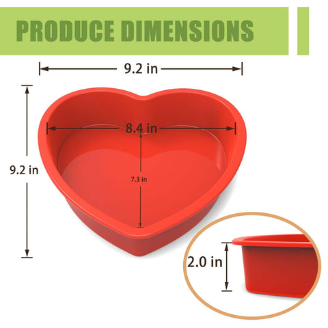 SILIVO silicone heart pans suitable for cakes, brownies, and cheesecakes.