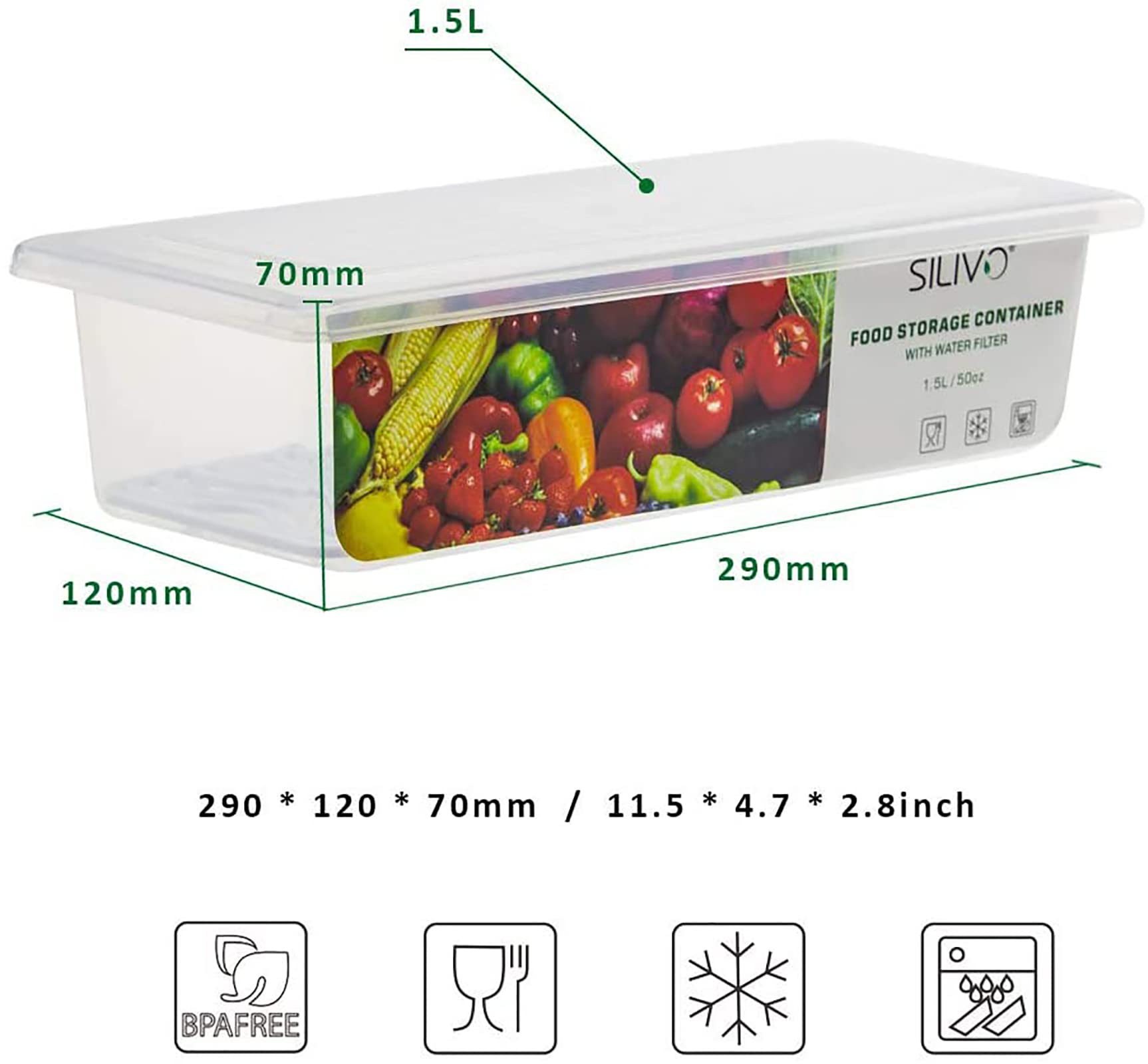 SILIVO stackable design saves fridge space and reduces clutter.