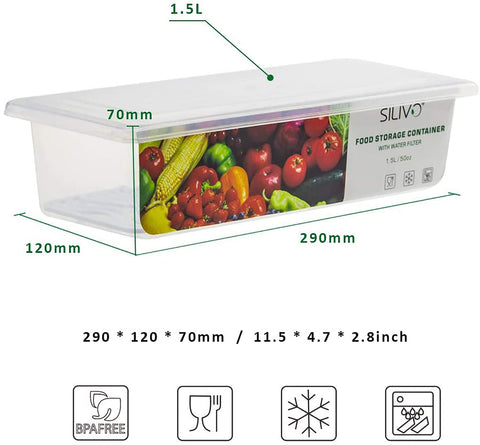 SILIVO stackable design saves fridge space and reduces clutter.