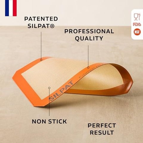 Silpat evenly browns pastries with consistent heat distribution.