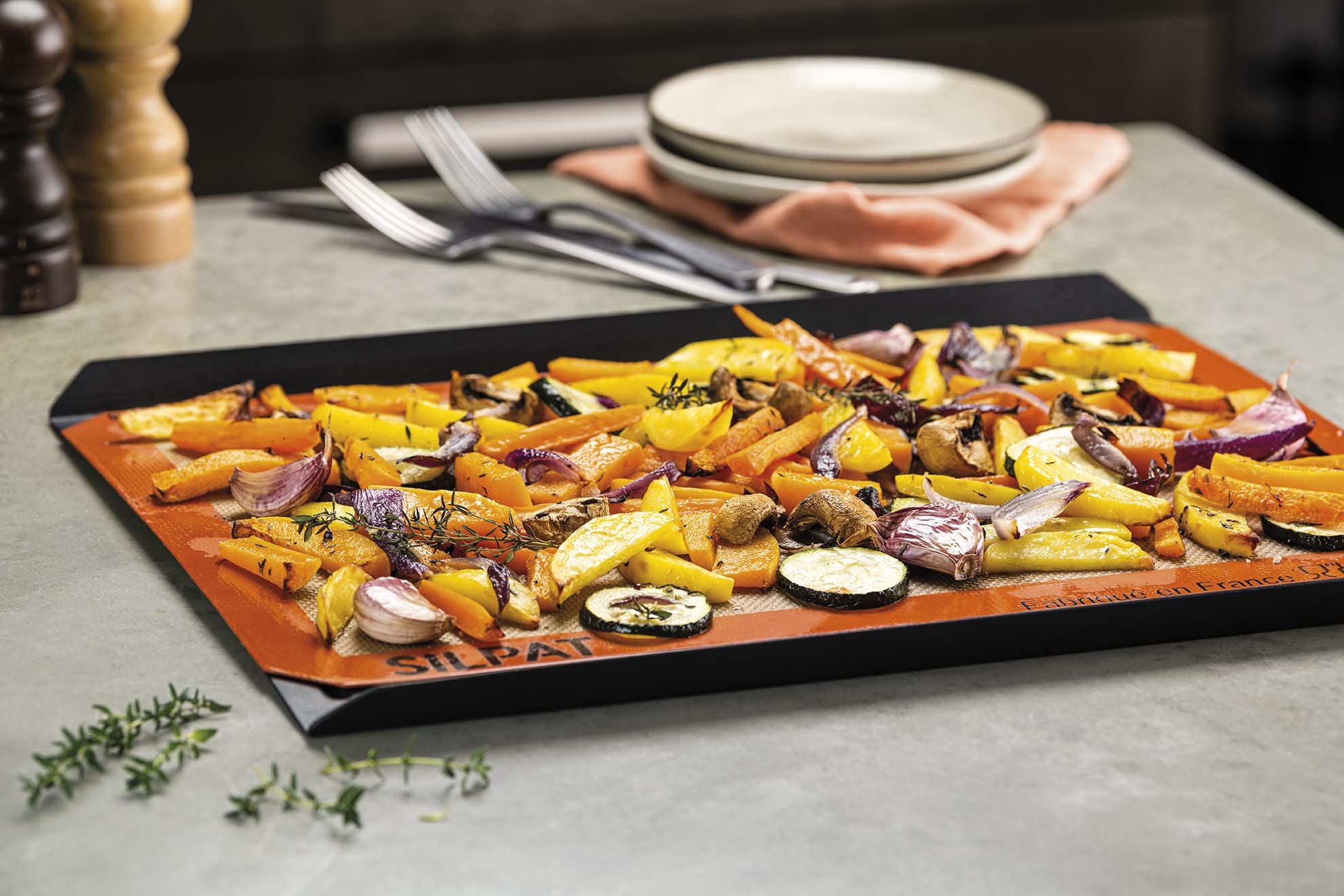Silpat protects pans and saves time in busy kitchens by reducing waste.