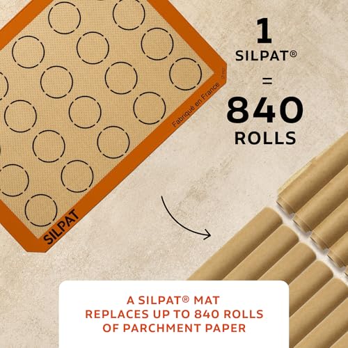 Silpat silicone mat shows easy release for sticky dough and pastries