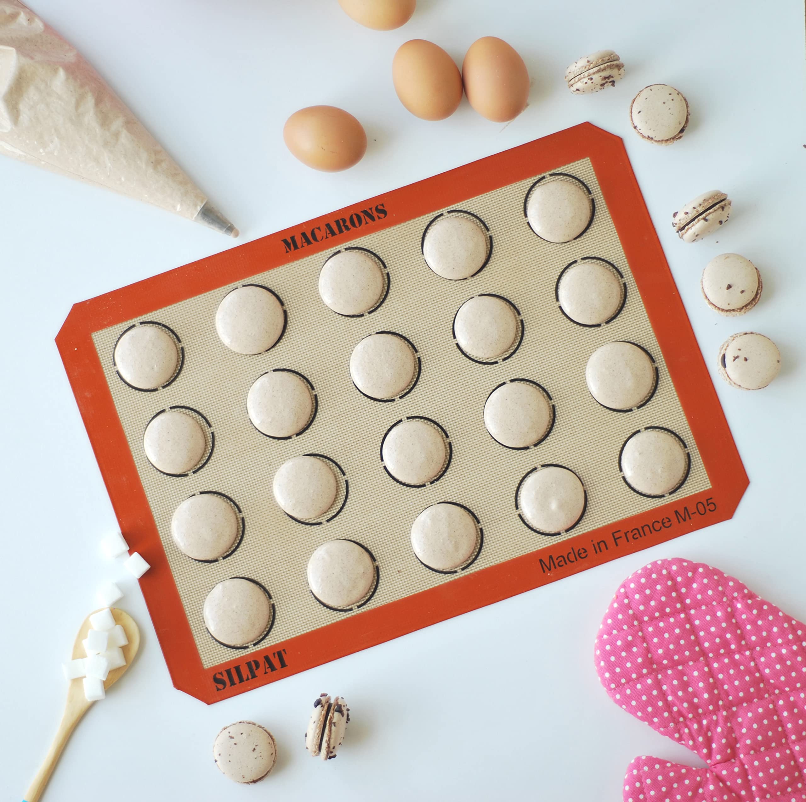 Silpat withstands freezer to oven temperatures for versatile cooking