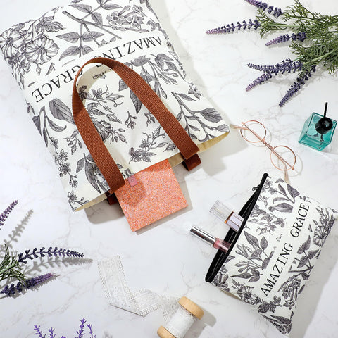 SilTriangle Amazing Grace tote flower detail highlighting elegant design