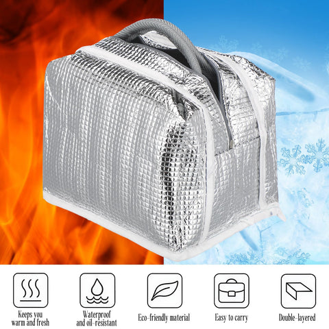 SilTriangle lunch bag exterior shows Oxford cloth for durable protection.