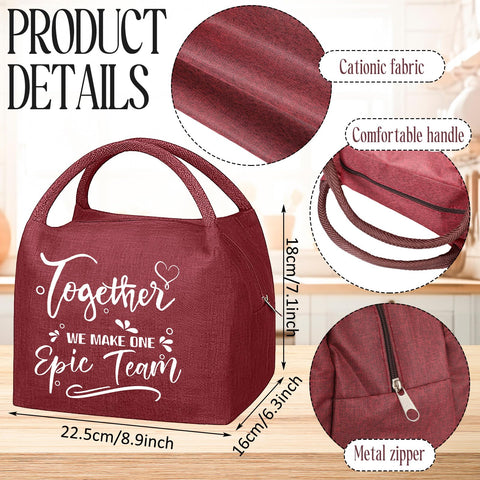 SilTriangle lunch bag with thank you print for team recognition.