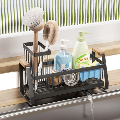 SILUB self-draining tray guides water away for a cleaner sink area.