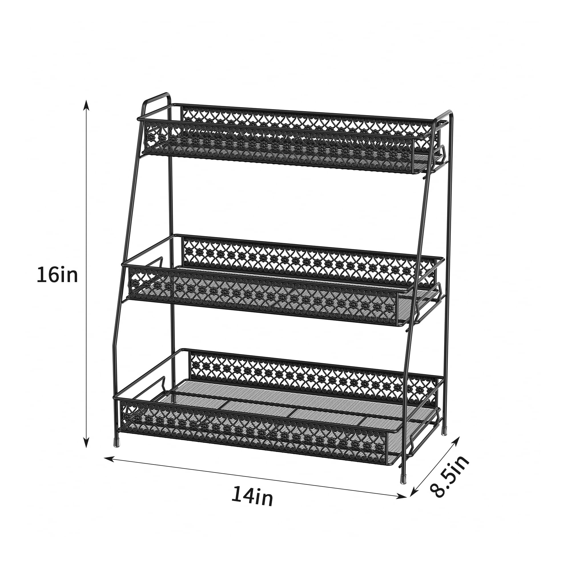 SILUB Vintage countertop organizer helps keep kitchen items within easy reach.