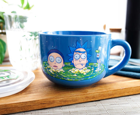 Silver Buffalo 24oz Rick and Morty ceramic mug ideal for hearty portions