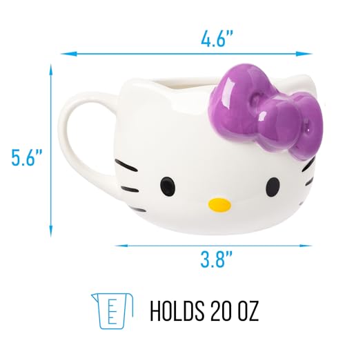 Close-up of the sculpted purple bow on the Silver Buffalo mug.