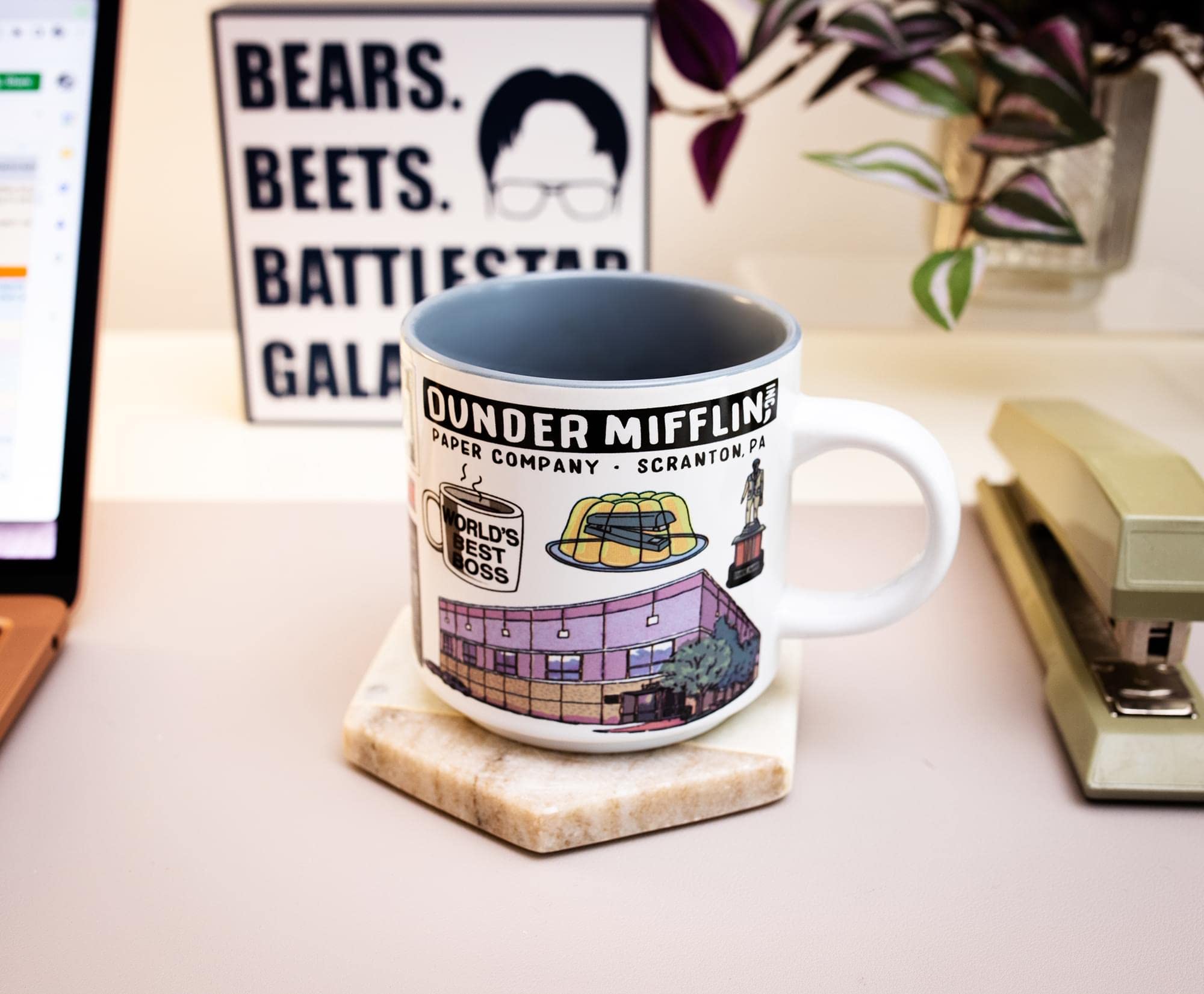 Silver Buffalo Bears Beets HR icon captures fan-favorite references for desk humor.
