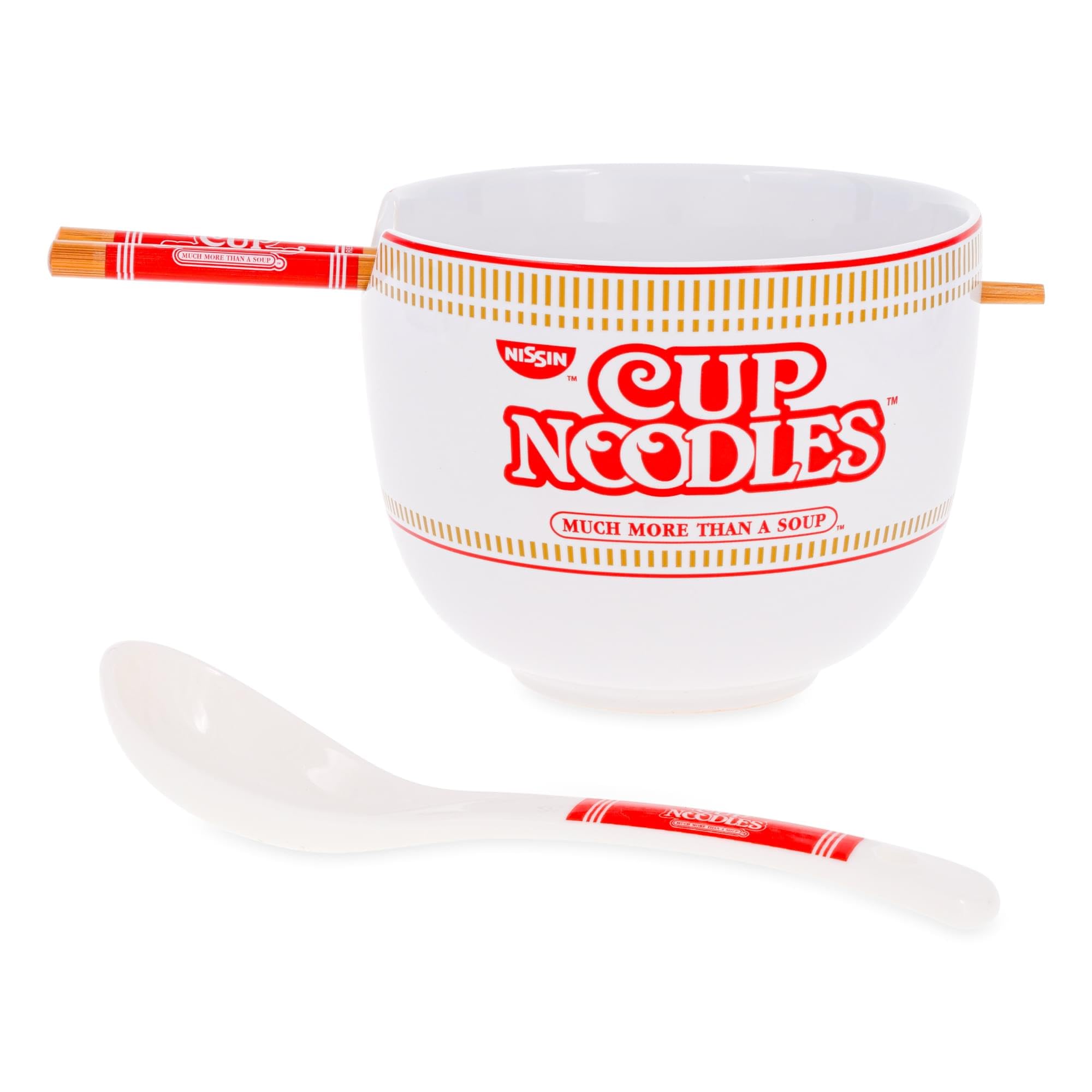 Silver Buffalo bowl front logo with Cup of Noodles slogan, perfect for display and meals