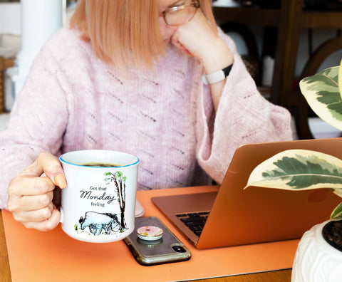 Silver Buffalo BPA-free ceramic mug is microwave and dishwasher safe for everyday use.