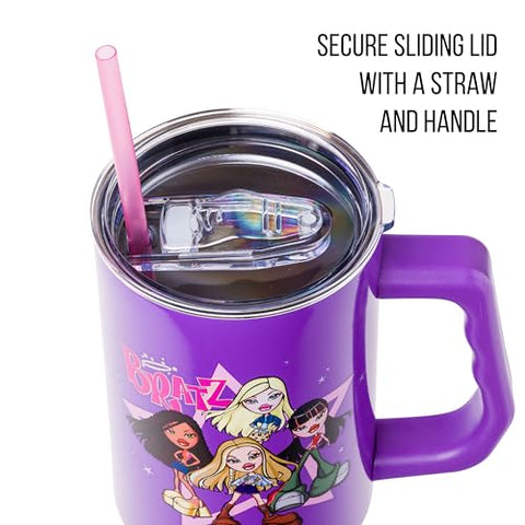 Silver Buffalo Bratz logo-tumbler artwork showcases iconic branding for collectors.